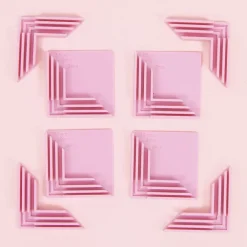 Hot 8 Cantoneras para Cartonaje Rosa Herrajes