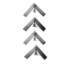 Discount 4 Esquineras metálicas color plata para Scrapbooking Herrajes