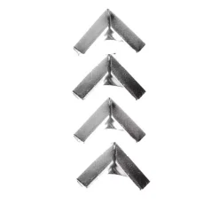 Discount 4 Esquineras metálicas color plata para Scrapbooking Herrajes