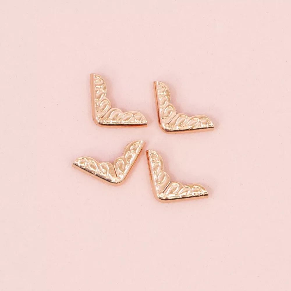 Online 4 Esquineras Metálicas Royal Rose Gold Herrajes