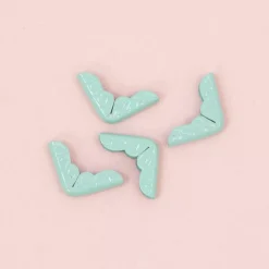 Discount 4 Esquineras Metálicas Royal Turquoise Herrajes