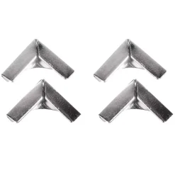 Outlet 4 Esquineras pequeñas metálicas color plata para Scrapbooking Herrajes