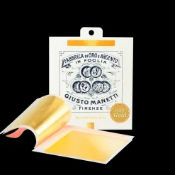 5 hojas pan de oro fino calco blister oro amarillo 22kt 80x80mm 15g Doraduras|Doraduras