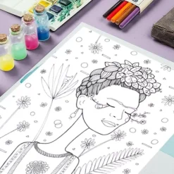 A días grises, labios rojos para colorear Colorear