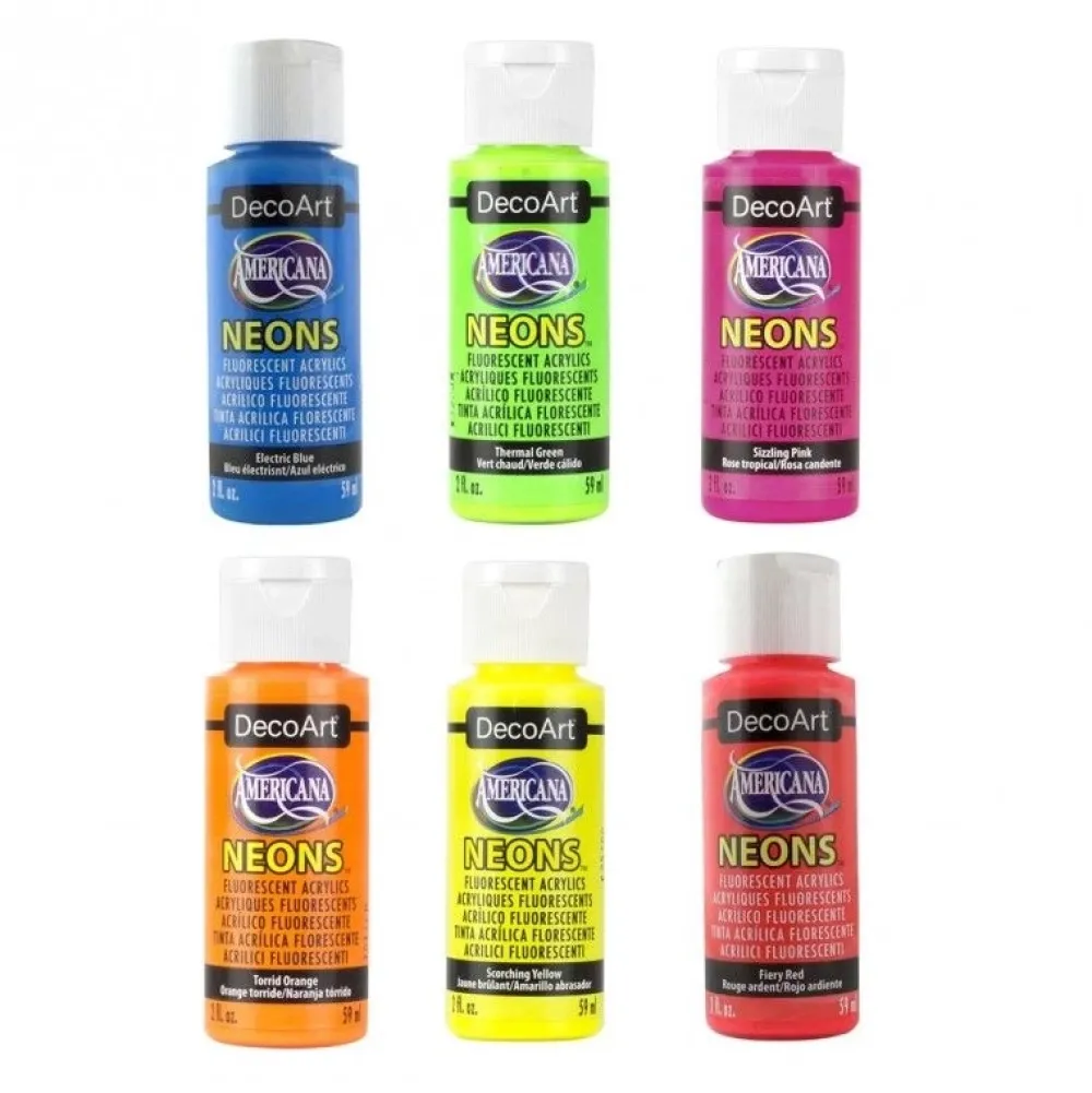 New Acrílico Americana Neón 59ml Pinturas Acrílicas