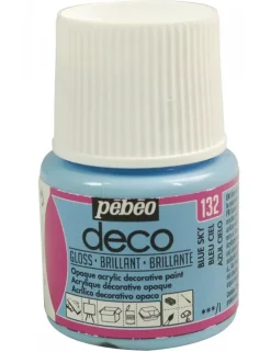 Acrílico Deco Gloss Brillante Opaco 132 Azul cielo 45ml Pinturas Acrílicas