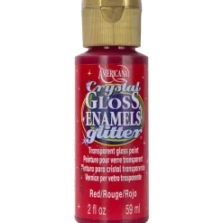 Clearance Acrílico purpurina sobre vidrio Americana Crystal Gloss Enamels Glitter 59ml Pinturas De Vidrio Y Cerámica