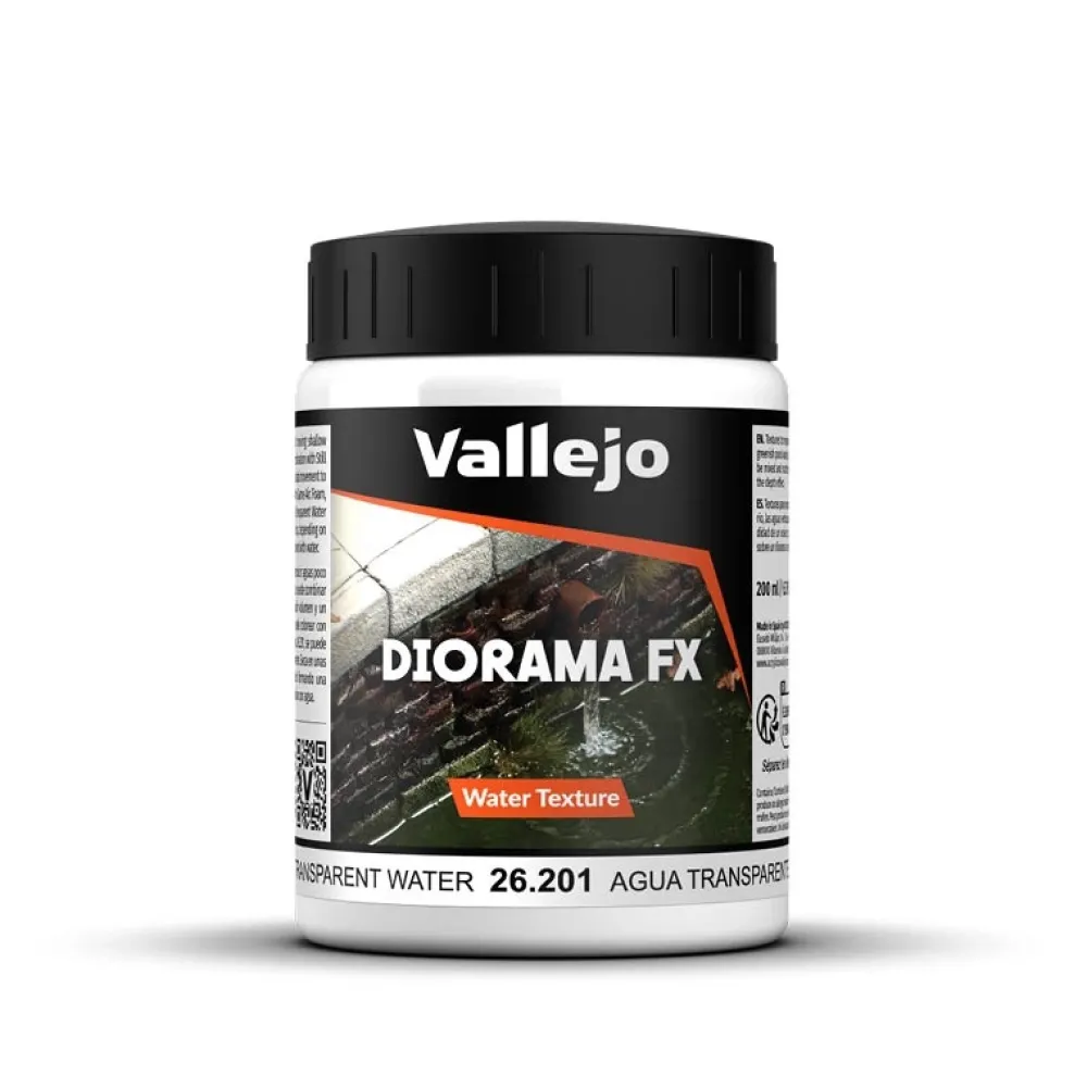 New Acrílico Textura 201 Agua Transparente Diorama FX 200ml Pinturas Para Maquetas Y Modelismo
