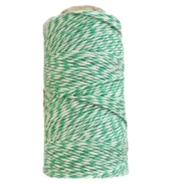 New Algodón Encerado para Scrapbooking Blanco y Verde 140m Bisutería