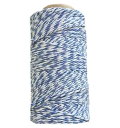Algodón Encerado para Scrapbooking Blanco y Azul 140m Bisutería