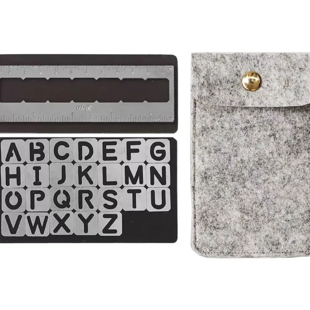 Clearance Alphabet Magnetic Stencils Journal Studio We R Memory Keepers Herramientas De Corte