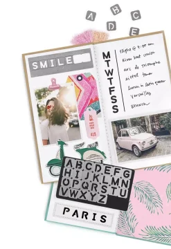 Clearance Alphabet Magnetic Stencils Journal Studio We R Memory Keepers Herramientas De Corte
