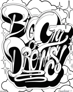 Online American Graffiti Coloring Book Colorear