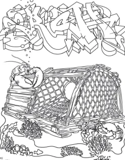 Online American Graffiti Coloring Book Colorear