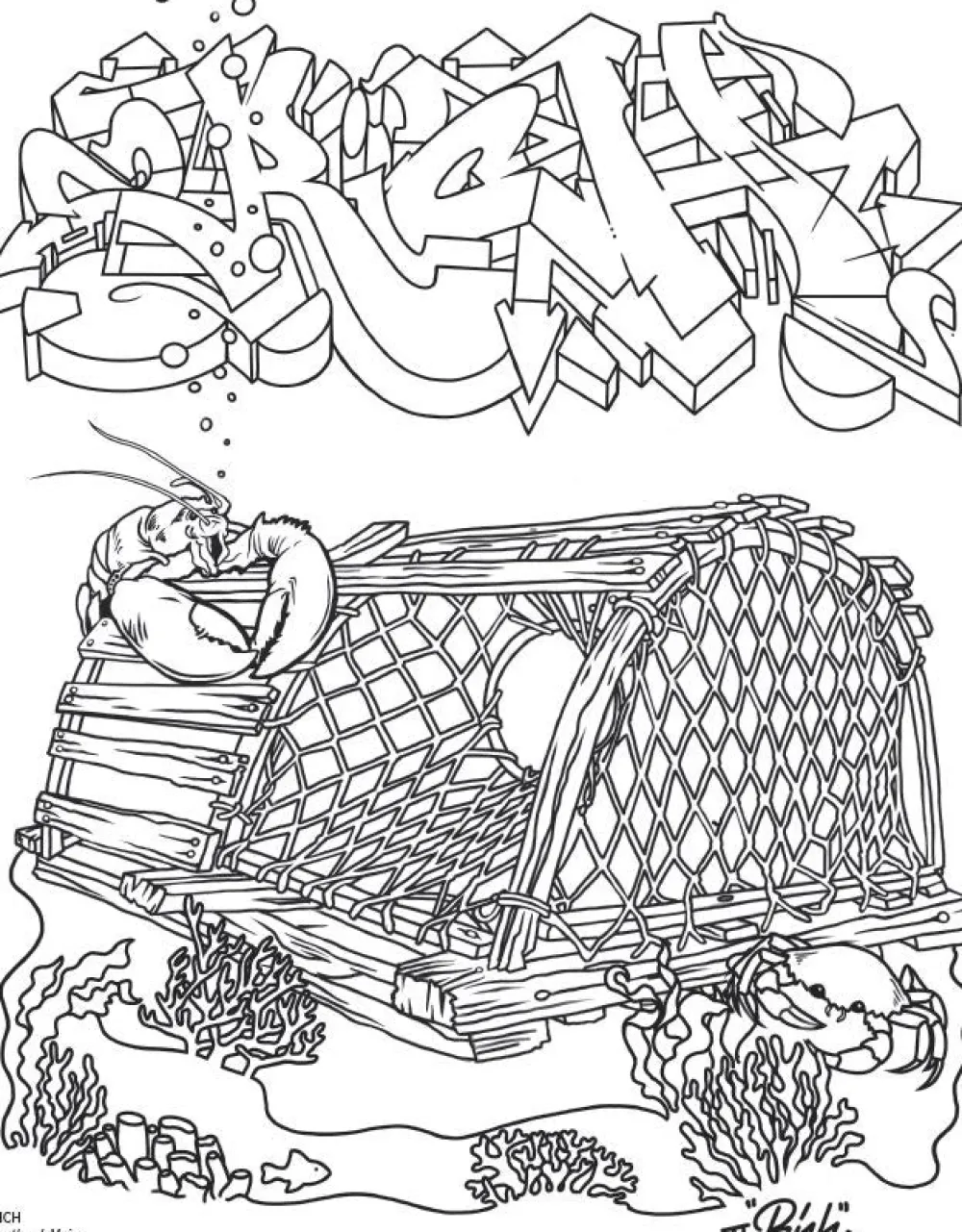 Online American Graffiti Coloring Book Colorear