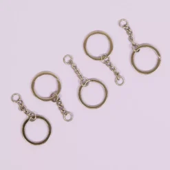 New Anilla de llavero con cadena Silver Bisutería