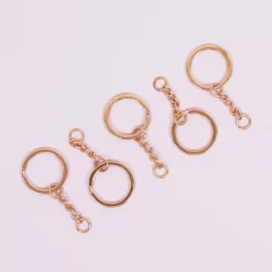 Clearance Anilla de llavero con cadena Rose Gold Bisutería