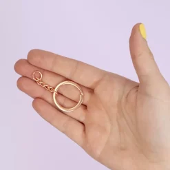 Clearance Anilla de llavero con cadena Rose Gold Bisutería
