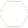 Clearance Anilla de metal Hexágono Dorado 25x22cm Labores Y Macramé
