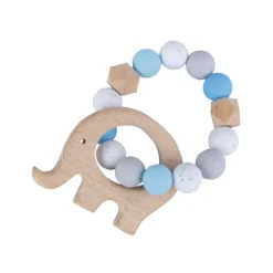 Sale Anillo de Agarre de Madera Elefante Azul Maderas