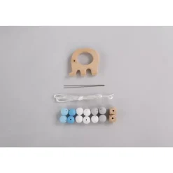 Sale Anillo de Agarre de Madera Elefante Azul Maderas