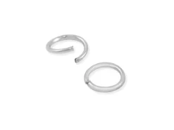 Arandelas Plateadas 6mm Bisutería