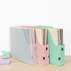 New Archivador Vertical Para Papeles de Scrapbooking Rosa Organización