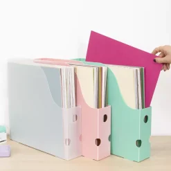 New Archivador Vertical Para Papeles de Scrapbooking Rosa Organización