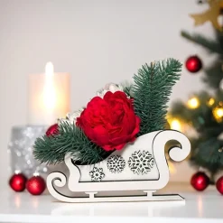 Outlet Arreglo floral Christmas Sleigh Navidad