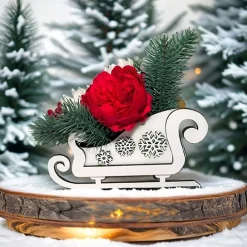 Outlet Arreglo floral Christmas Sleigh Navidad