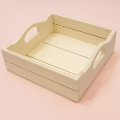 Discount Bandeja de Madera con Asas 16x16,5cm Organización|Maderas