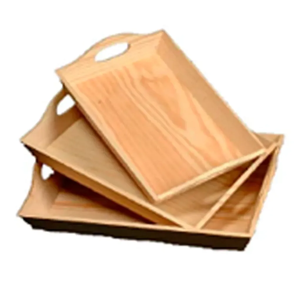 Hot Bandeja de madera grande 35x26cm Maderas