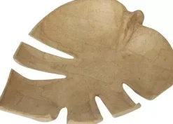 Clearance Bandeja de Papel Maché Hoja de Monstera Cartón Y Papel Maché