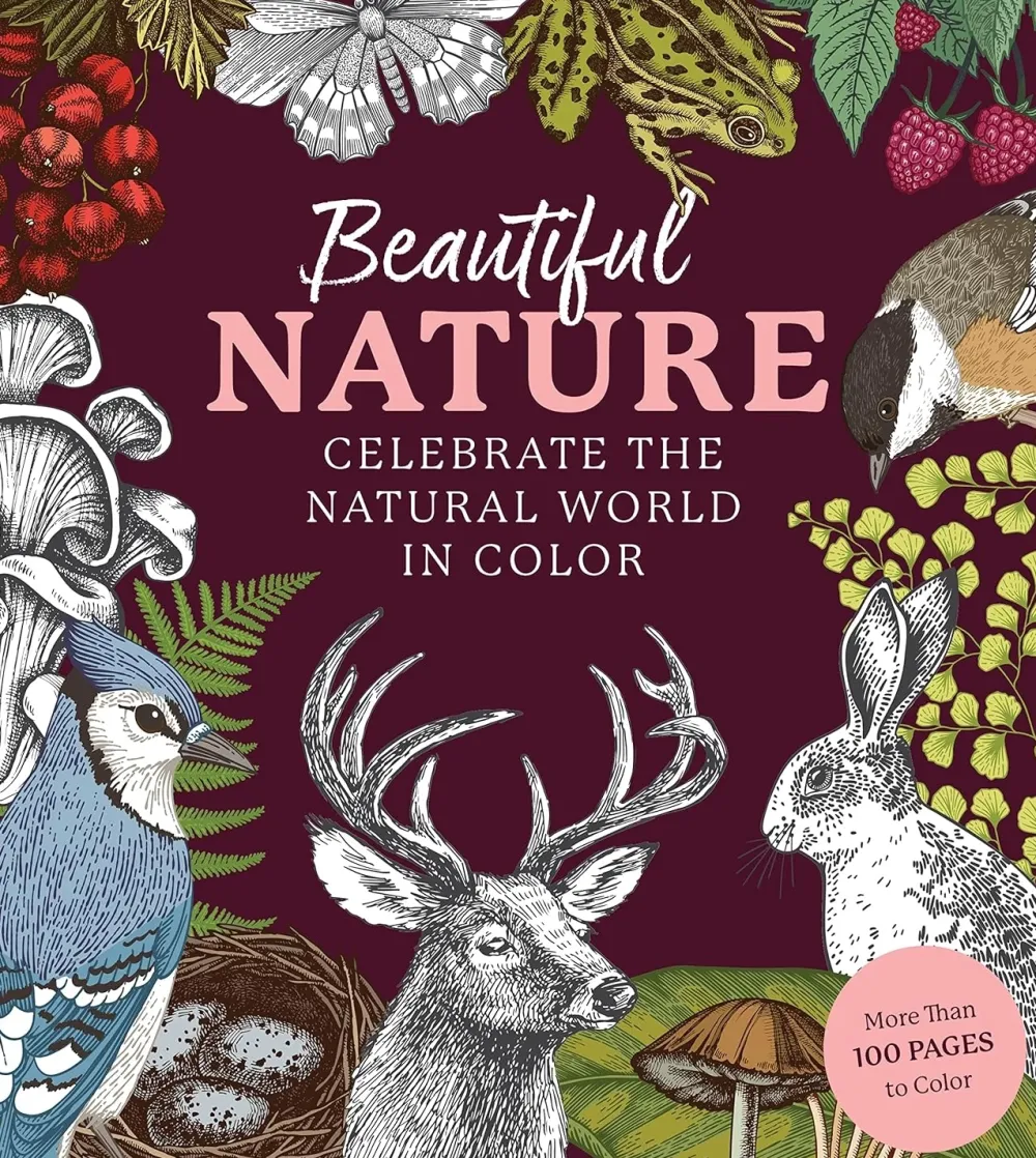 New Beautiful Nature Coloring Book Colorear