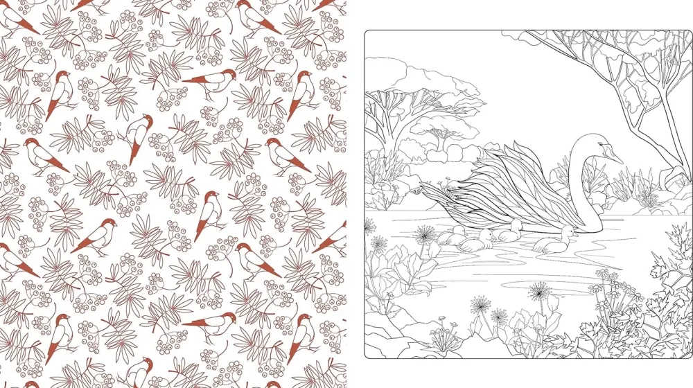 New Beautiful Nature Coloring Book Colorear