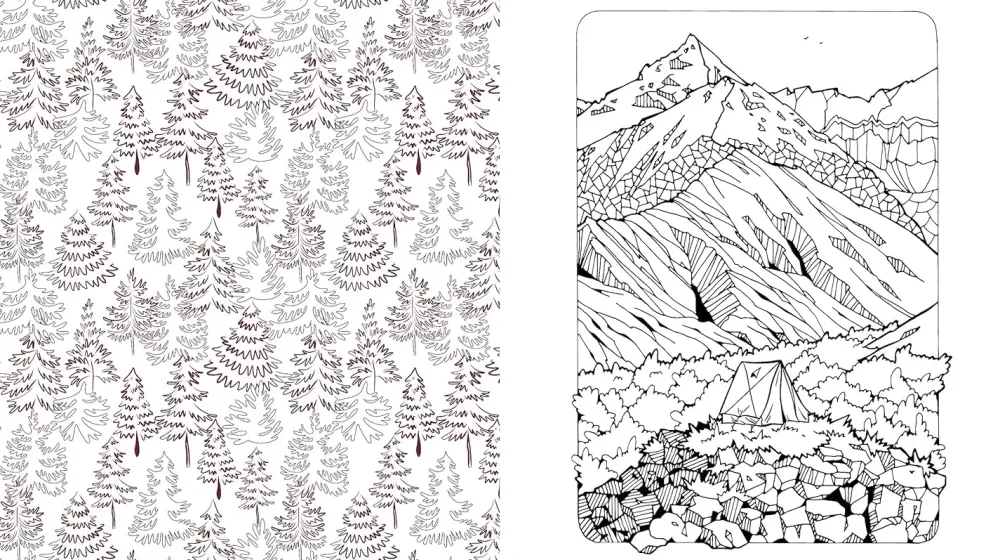 New Beautiful Nature Coloring Book Colorear
