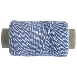 Discount Bobina de Hilo Azul y Blanco 35m Bisutería
