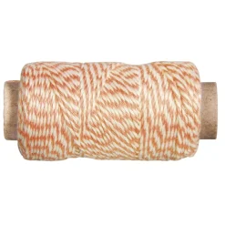 Clearance Bobina de Hilo Naranja y Beige 35m Bisutería
