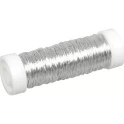 Clearance Bobina Hilo Metálico Plata 0,3mm. 50m Bisutería