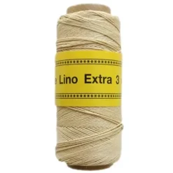 Bobina Lino Encerado 3 cabos Crema 180m Bisutería|Macramé