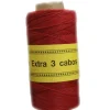 Clearance Bobina Lino Encerado 3 cabos Rojo 180m Bisutería|Macramé