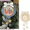 Bola con lazo y estrellas para colgar Dayka 26x30cm Navidad