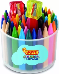 Outlet Bote 72 Ceras color Triwax + 2 sacapuntas Niños Niños Y Regalos