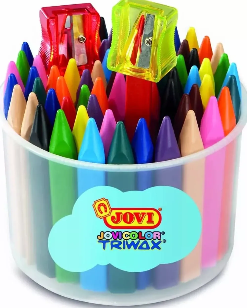 Outlet Bote 72 Ceras color Triwax + 2 sacapuntas Niños Niños Y Regalos