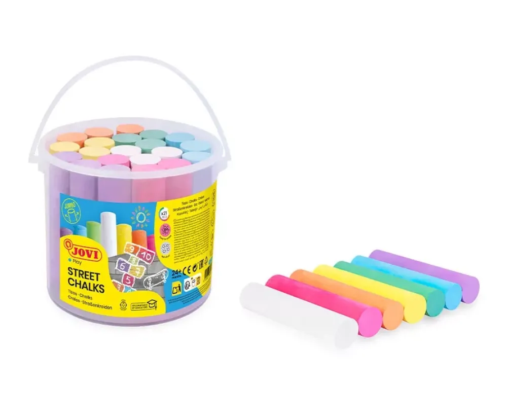 Bote 21 tizas jumbo colores surtidos Niños Niños Y Regalos
