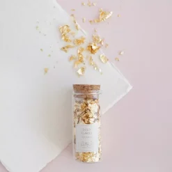 Botella de Cristal 3gr con Copos Gold Flakes Wax it Doraduras