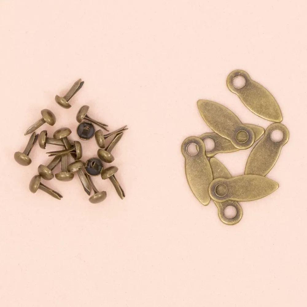 Online Brads y Botones de Giro Bronce Vintage Telas, Sedas Y Fieltro