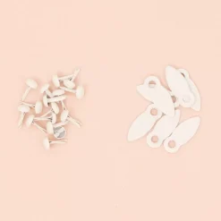 Hot Brads y Botones de Giro Blanco Telas, Sedas Y Fieltro