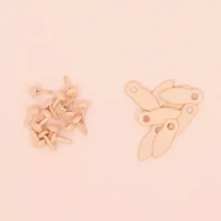 Sale Brads y Botones de Giro Rosa Bebé Telas, Sedas Y Fieltro