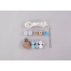 Discount Cadena de Madera para Chupete Azul Maderas
